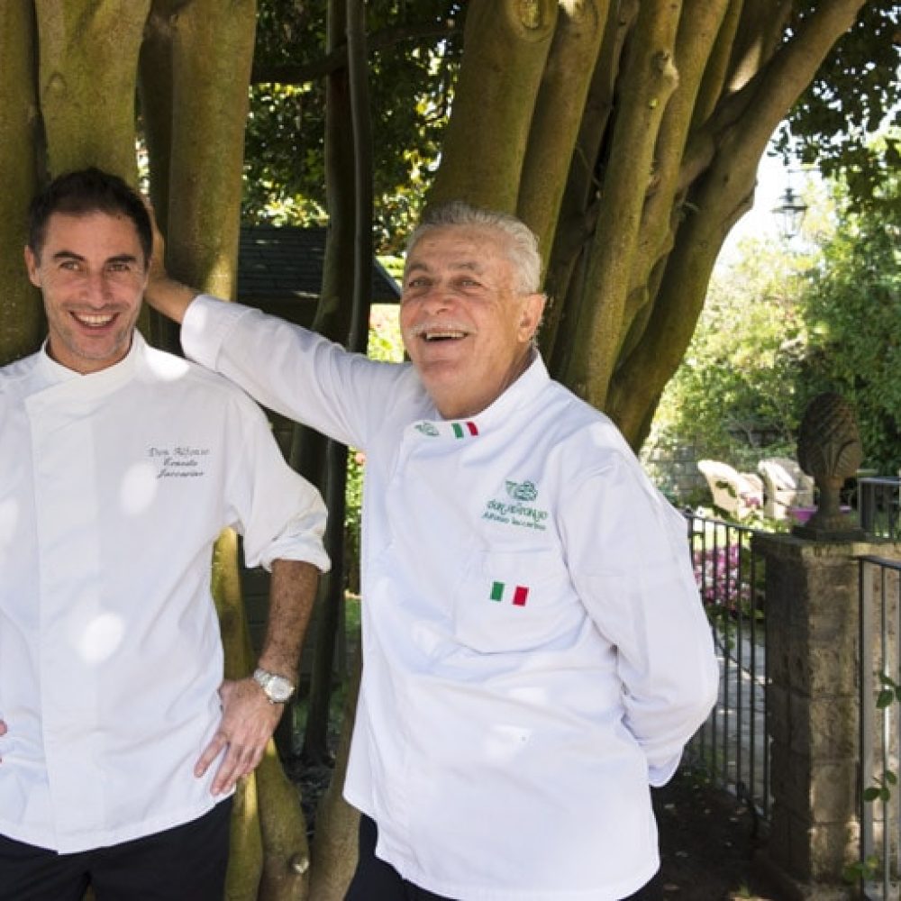 Ernesto and Alfonso Iaccarino at Restaurant Don Alfonso 1890 in Sant'Agata sui due Golfi